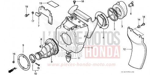 AIR CLEANER (RF/R2F/R2G) CR80R2G de 1986